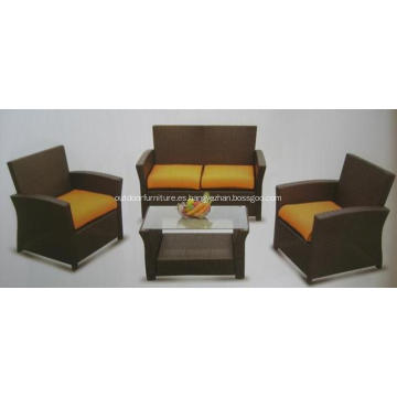 KD 4PCS barato muebles sofá de mimbre